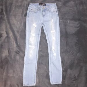Light ripped jeans from Charlotte Russe